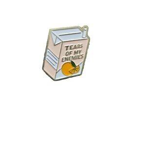 Tears of My Enemies Juice Box  New Enamel Badge Pin Backpack Brooch Funny